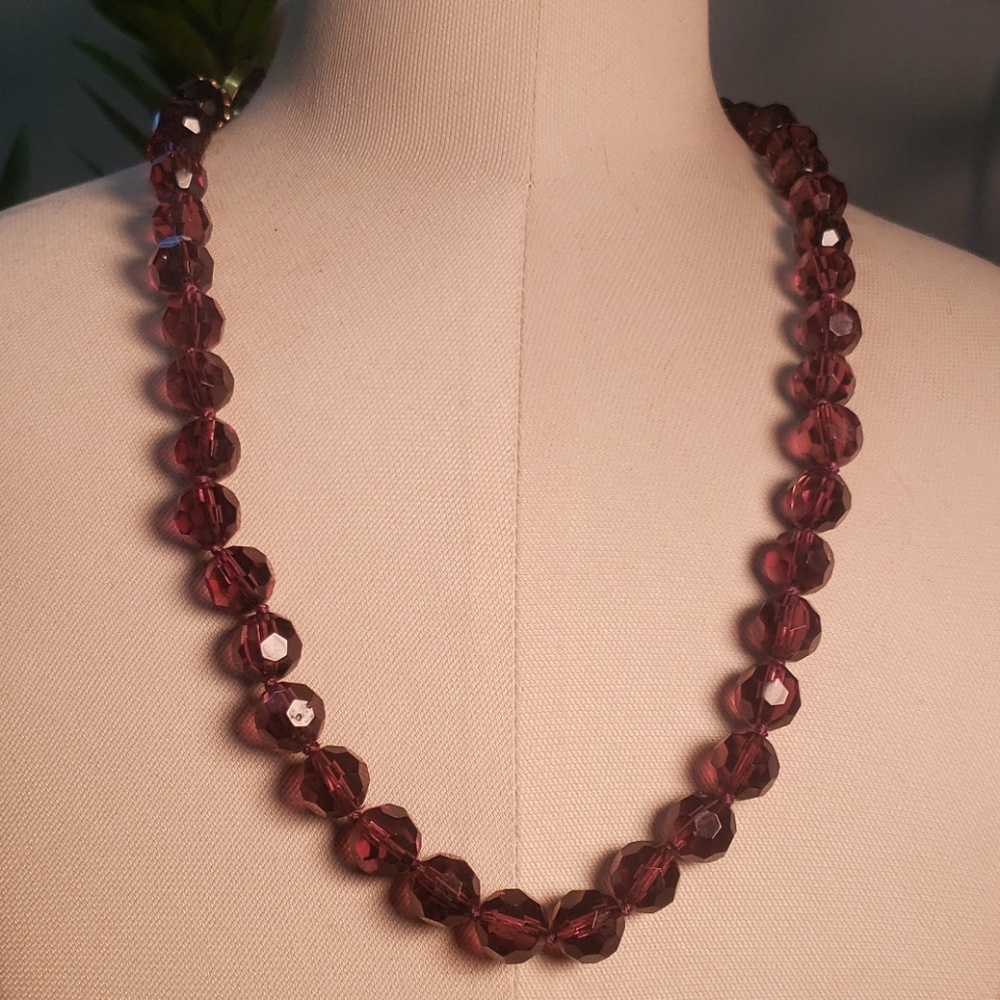 Vintage Heidi Daus Faceted Bead Necklace